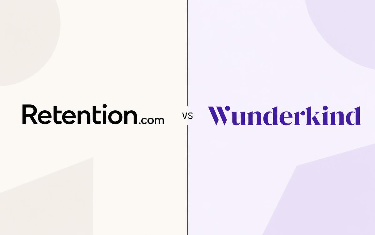 Retention.com versus Wunderkind comparison graphic
